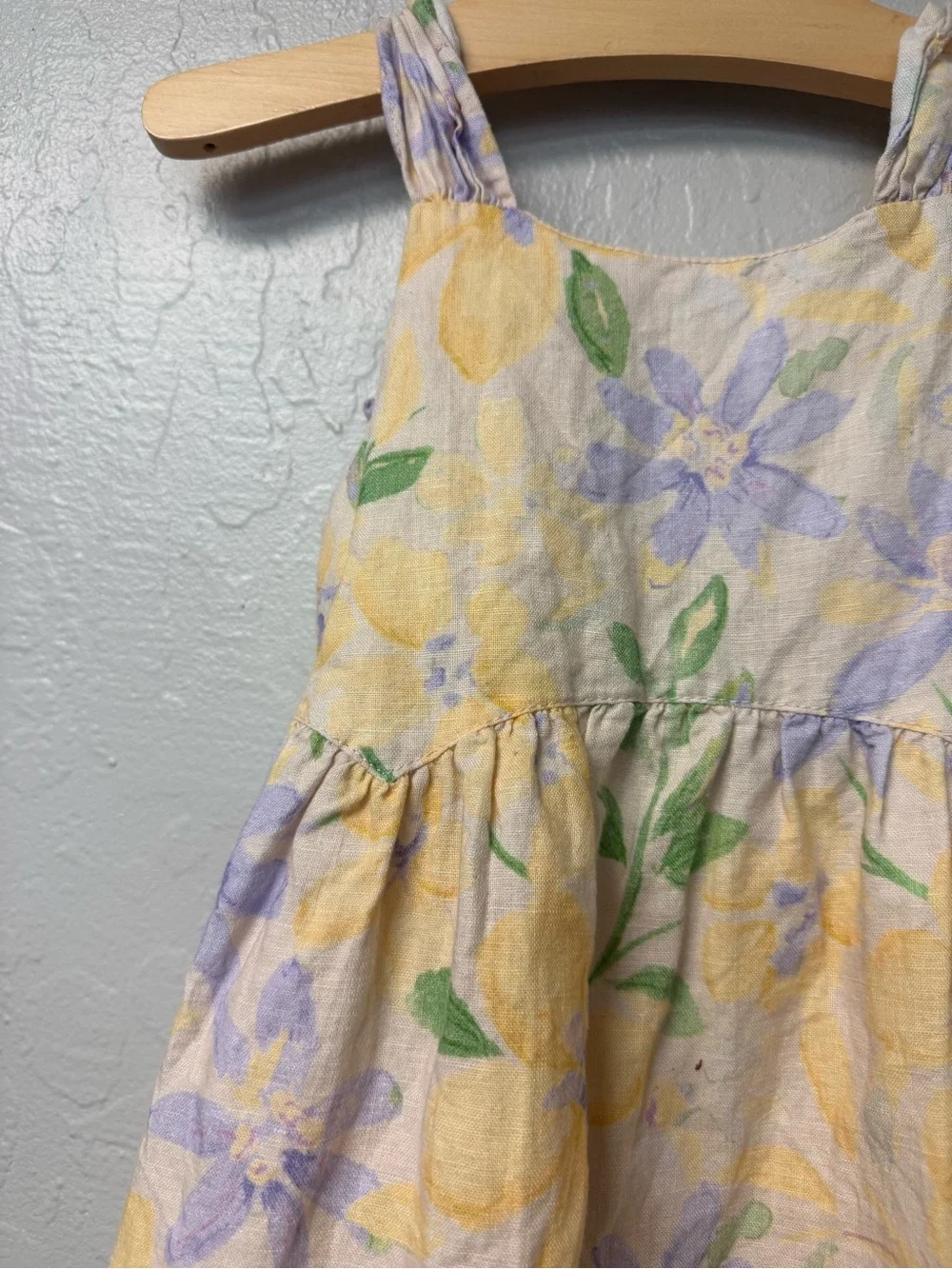 $26 ADD ON zara cream yellow purple‎ cotton dress 5Y jamie kay h&m boden